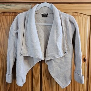 Massimo Dutti Soft Gray Draped Sweater